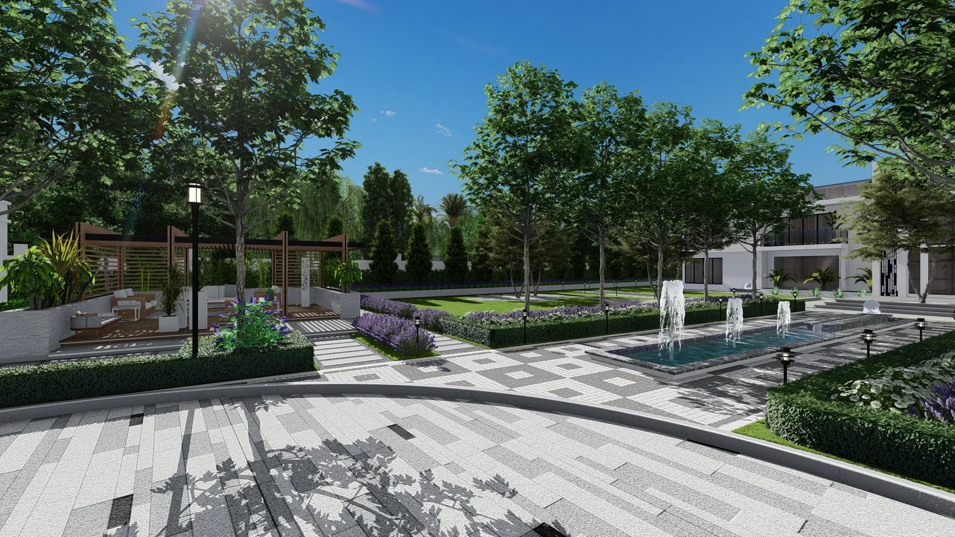 Formal Garden and Water Feature Landscape Design